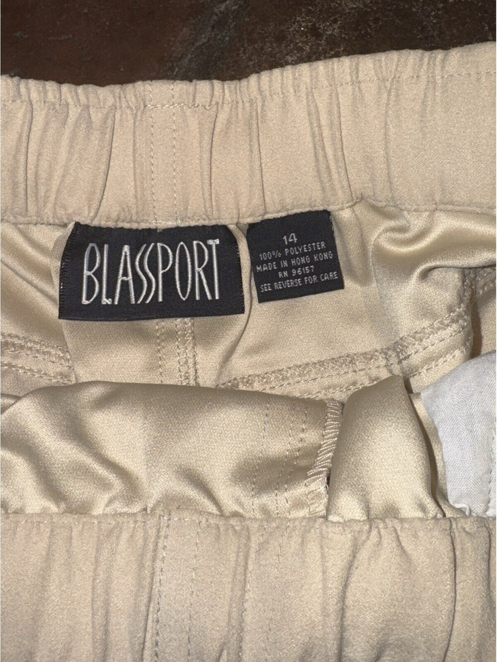 VTG Blassport Polyester Skirt Women’s Size 14 Two Pockets Suede Feel - Picture 4 of 7